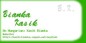 bianka kasik business card